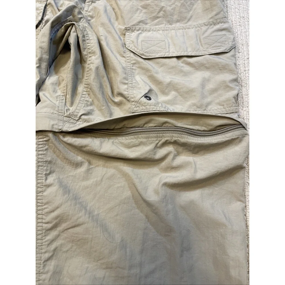 REI Pants Men's 32x31* Convertible Nylon Belted Cargo Hiking Khaki